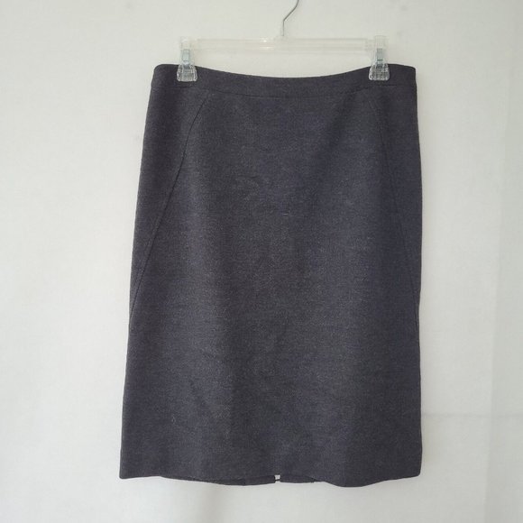 Worth‎ Skirt Womens 6 Charcoal Ponte Knit Lined Back Zip Pencil Office - Picture 1 of 13